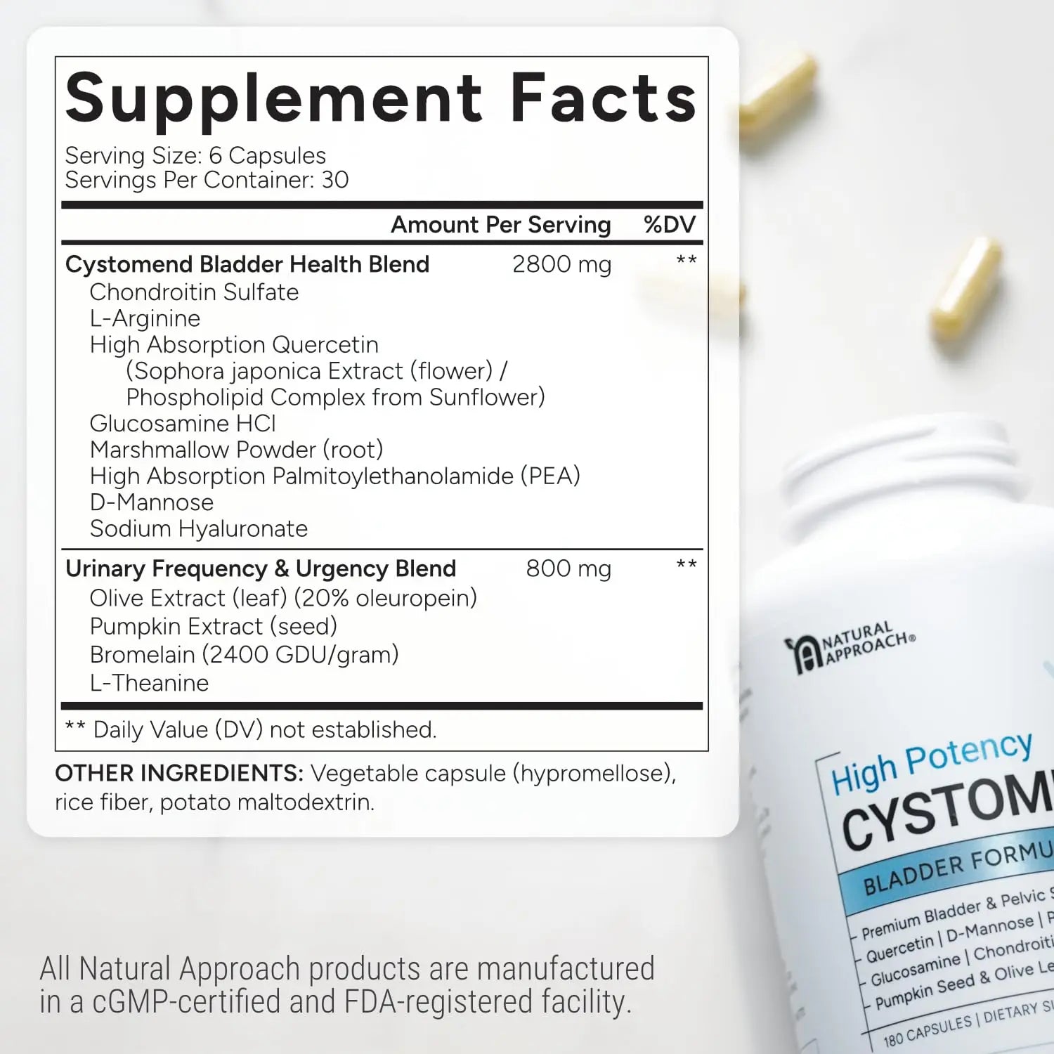 CystoMend Bladder & Pelvic Discomfort Formula (High Potency) - Supports Less Flares & Urgency* - Premium Bladder Support for Women & Men - USA Manufactured & Third-Party Tested - 180 Capsules CystoMend Au supplements