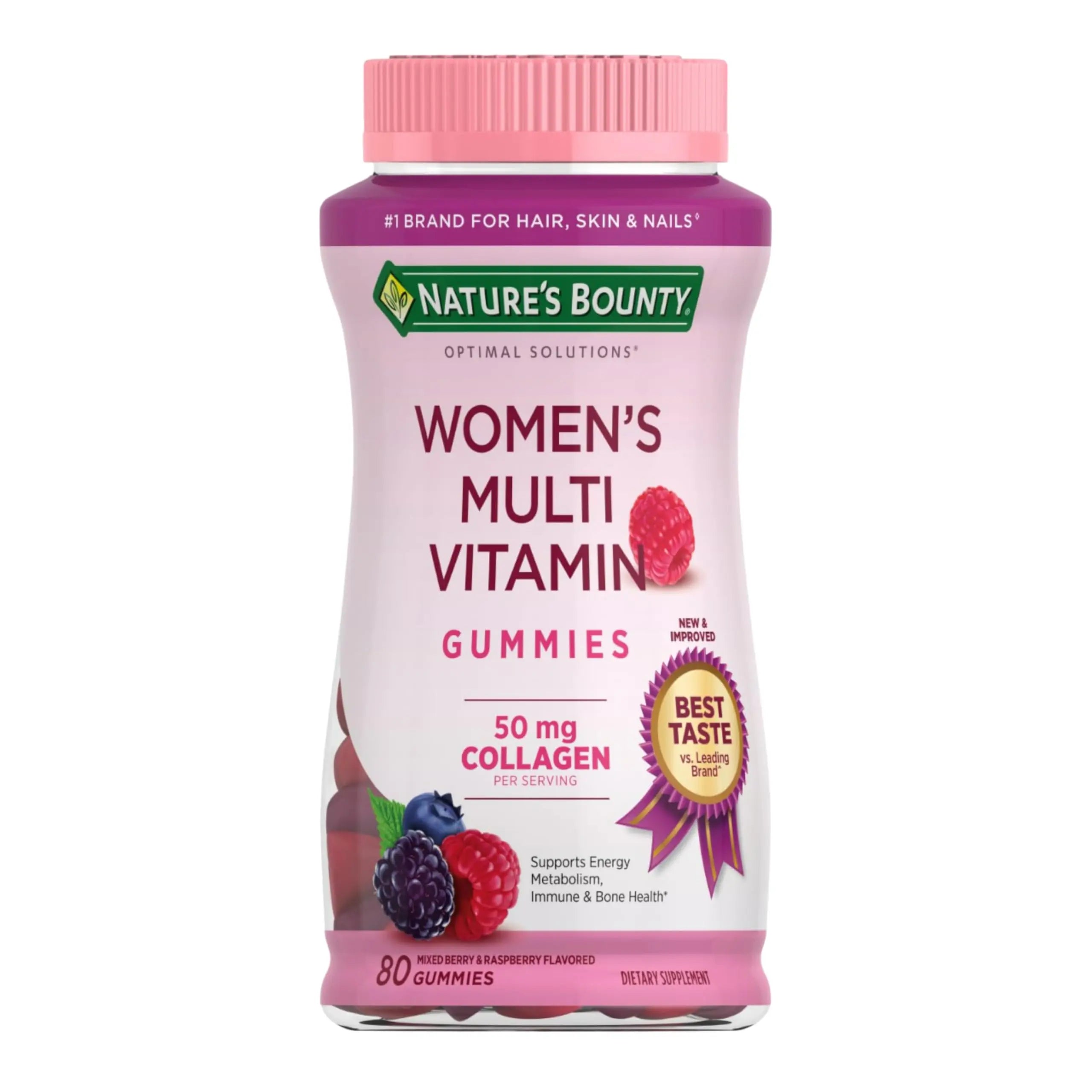 Nature's Bounty Optimal Solutions Women's Multivitamin, Immune and Cellular Energy Support, Bone Health, Raspberry Flavor Nature's Bounty Optimal Solutions Au supplements