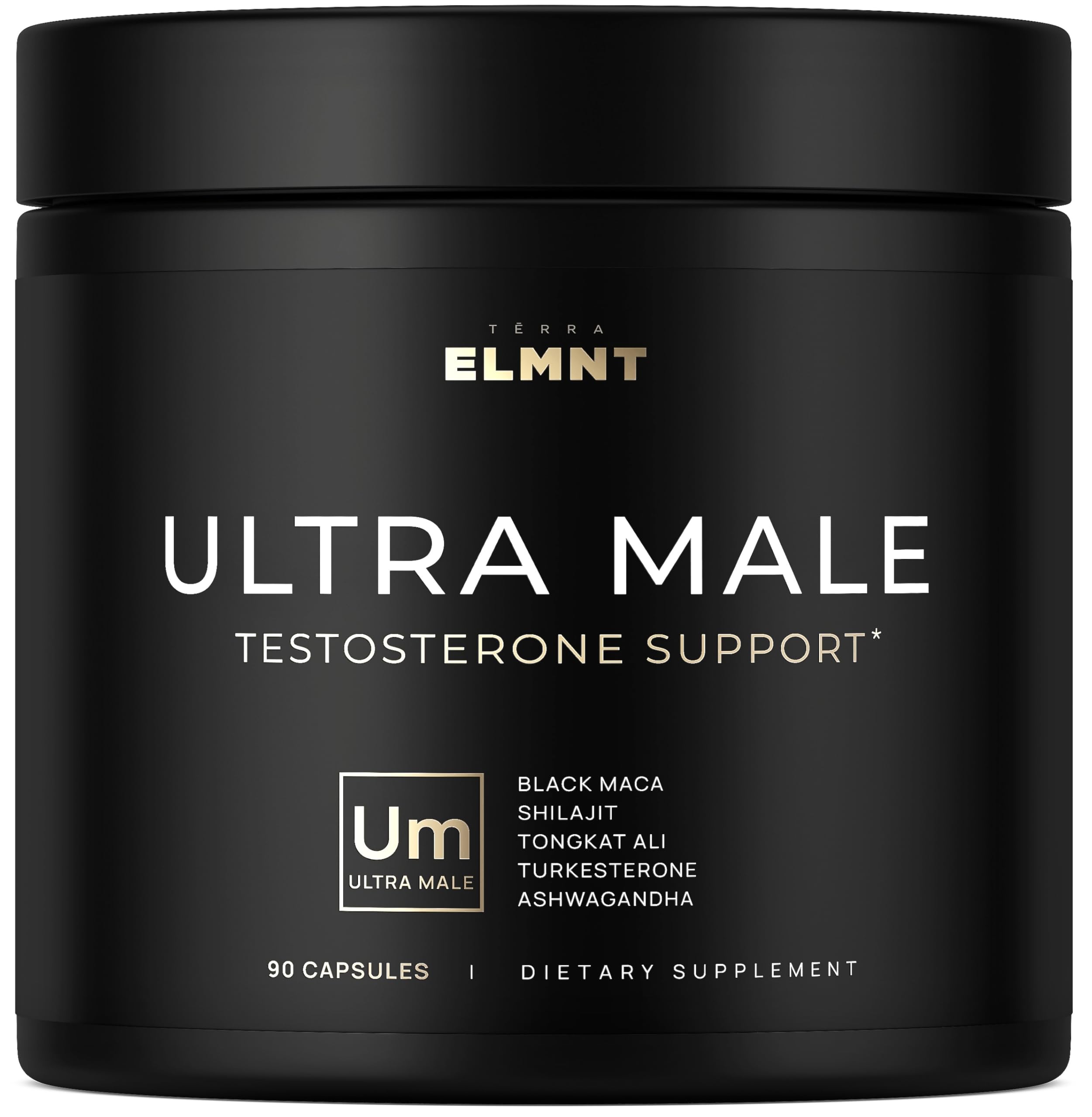 ULTRA MALE® Premium for Men w. 100:1 Shilajit, 40:1 Black Maca, Ashwagandha 25%, Tongkat Ali 10% - Clinical Strength Male Enhancing Supplement for Men Health Libido+