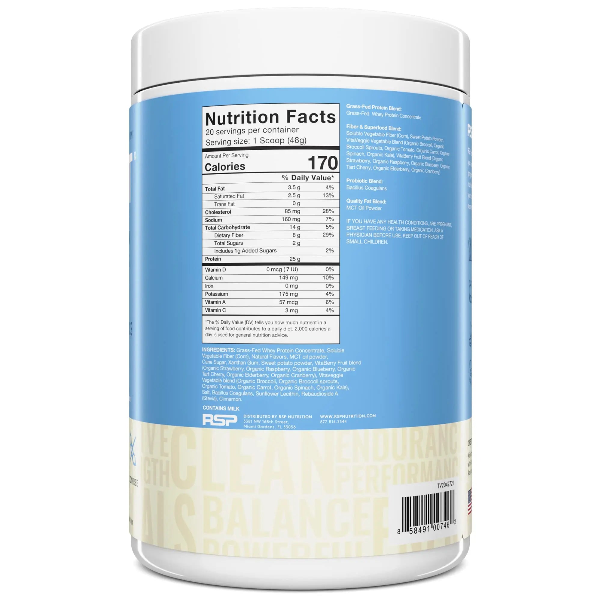 TrueFit Meal Replacement Shake Protein Powder, Grass Fed Whey + Organic Fruits RSP NUTRITION Au supplements
