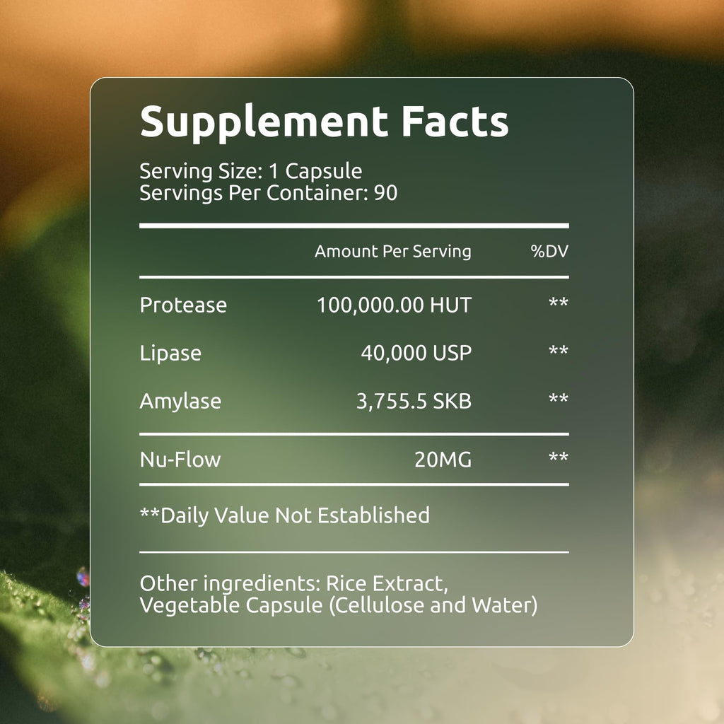 Boulder Bio Digestive Enzymes | 40,000 USP Lipase - Prescription Strength Pancreatic Enzyme Replacement Formula for Fat Digestion, Gut Health & Nutrient Absorption