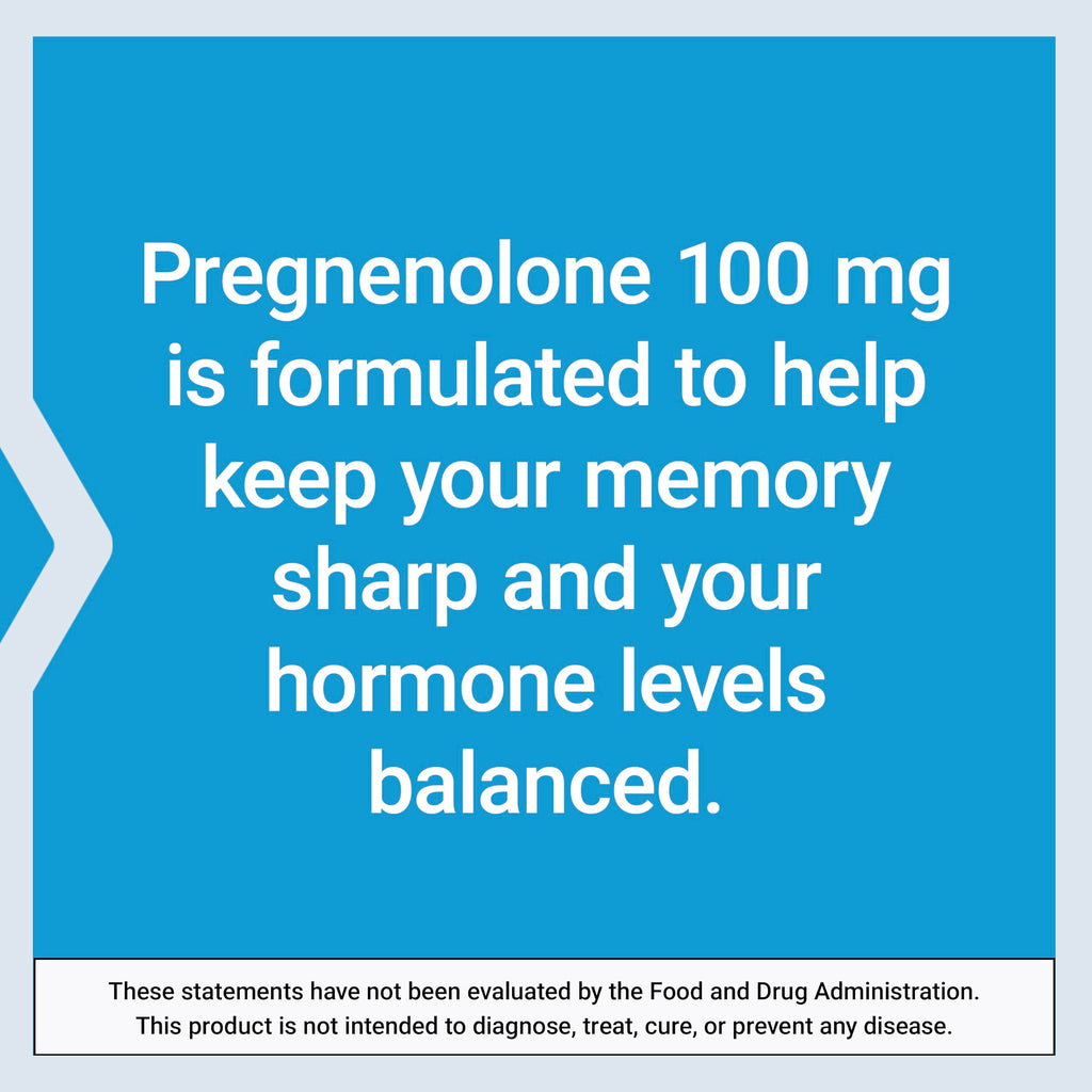 Life Extension Pregnenolone - Hormone Balance Supplement for Healthy Hormone Levels, 100 mg - Hormone Balance, Memory, Focus, Cognitive Health - Gluten-Free, Non-GMO, 100 Capsules Life Extension Au supplements