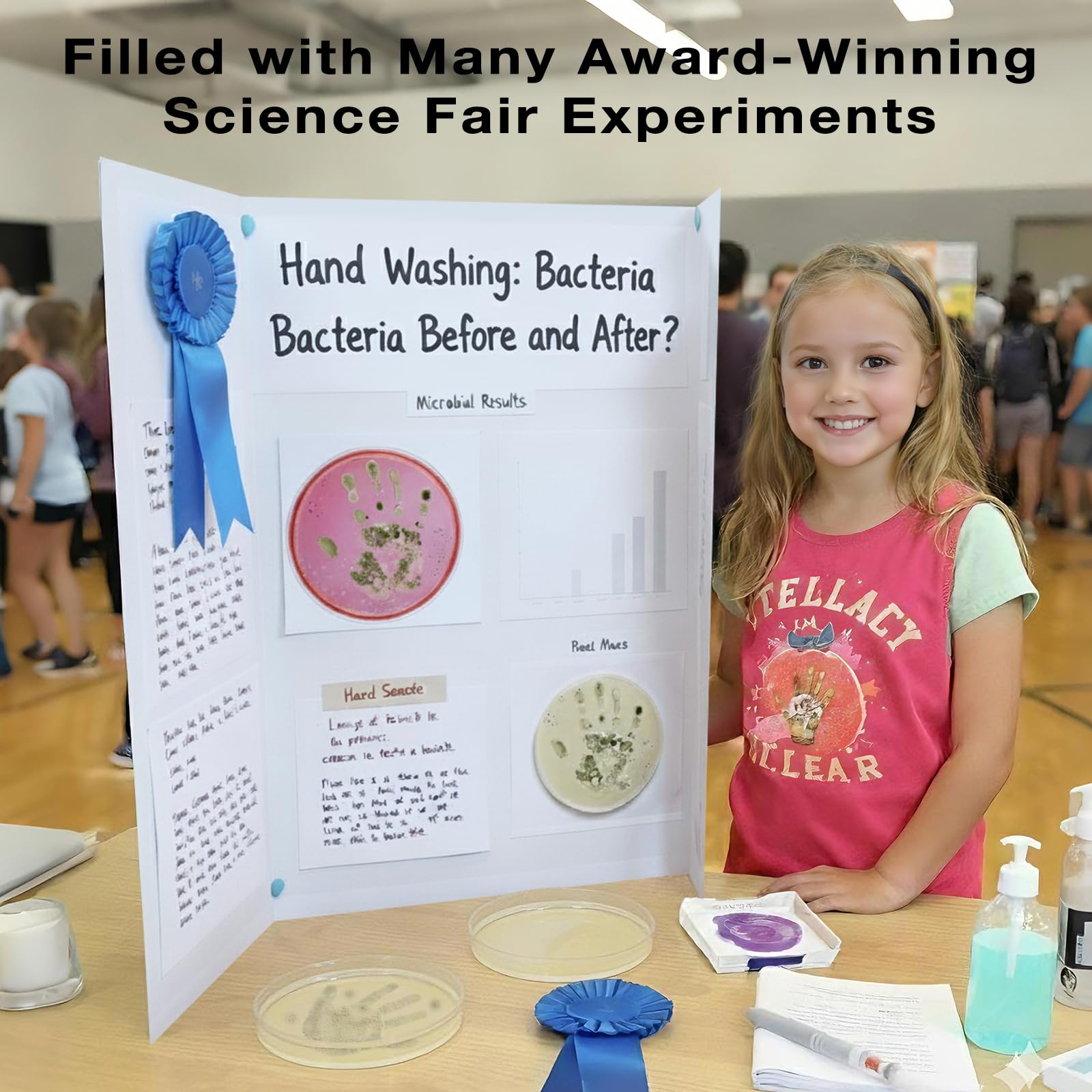 Giant Microbiology Bacteria Science Kit for Kids:2 XL 150mm Prepoured Nutrient Agar Plates, Petri Dishes with Agar & Colony Characteristics Poster for School Projects & Educational Gifts Mosynex Au supplements