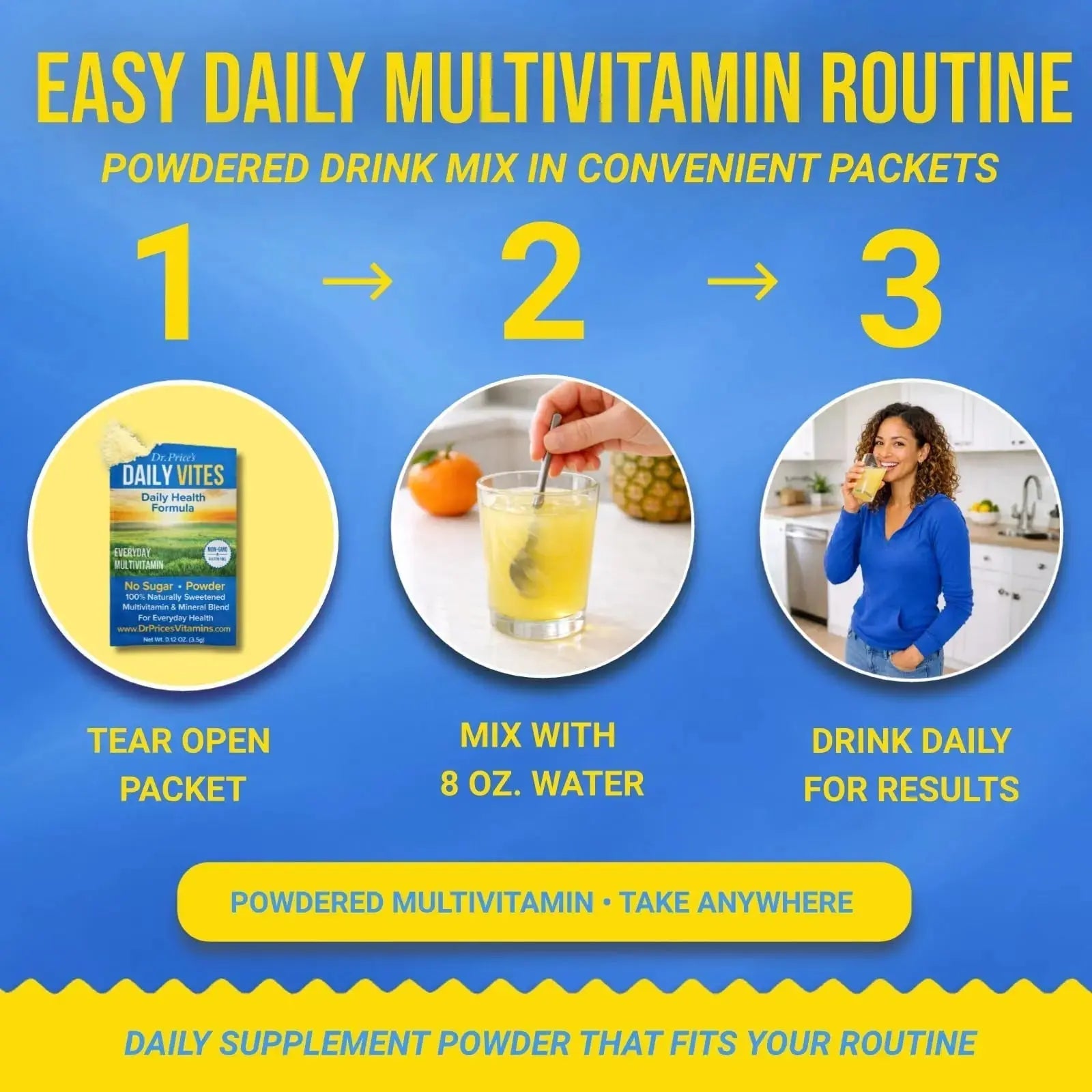 Dr. Price's Multivitamin for Women and Men | Tropical 30 Servings | Daily Supplement Powder with Vitamin C, B Complex & Minerals | Dr. Price's Vitamins Au supplements