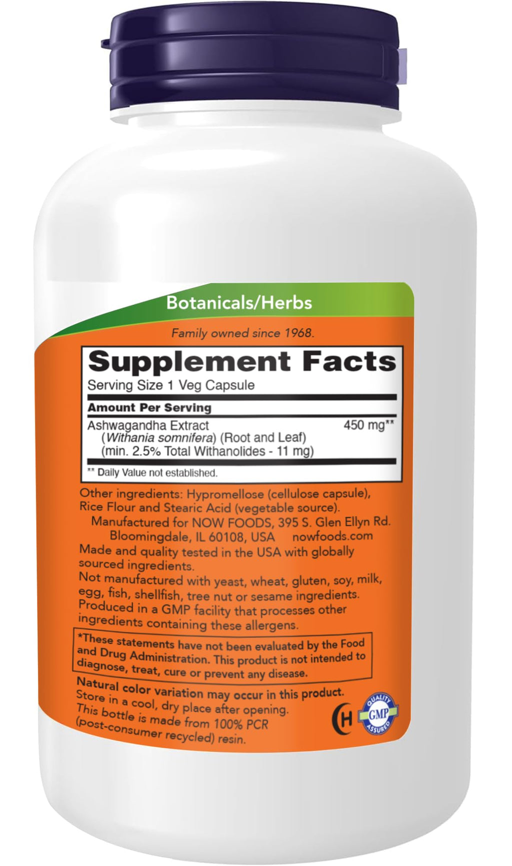 NOW Foods Ashwagandha Extract 450 mg Vegan, Kosher, Non-GMO - 240 Veg Capsules, NOW Foods Au supplements