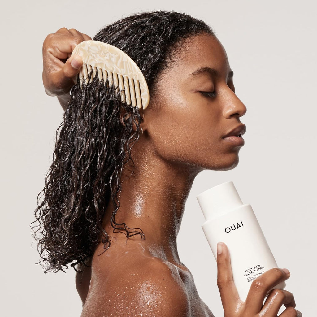 OUAI Thick Hair Conditioner Refill - Moisturizing Conditioner for Dry, Frizzy Hair - Keratin, Marshmallow Root, Shea Butter and Avocado Oil - Paraben, Phthalate & Sulfate Free (32 Oz) OUAI Au supplements