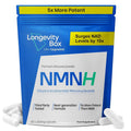 Longevity Box NMNH NMN Alternativen 250mg - 5X More Potent Dihydronicotinamide Mononucleotide NAD+ Booster for Peak Cellular Energy, DNA Repair & Healthy Aging - 60 Advanced Capsules Longevity Box Au supplements