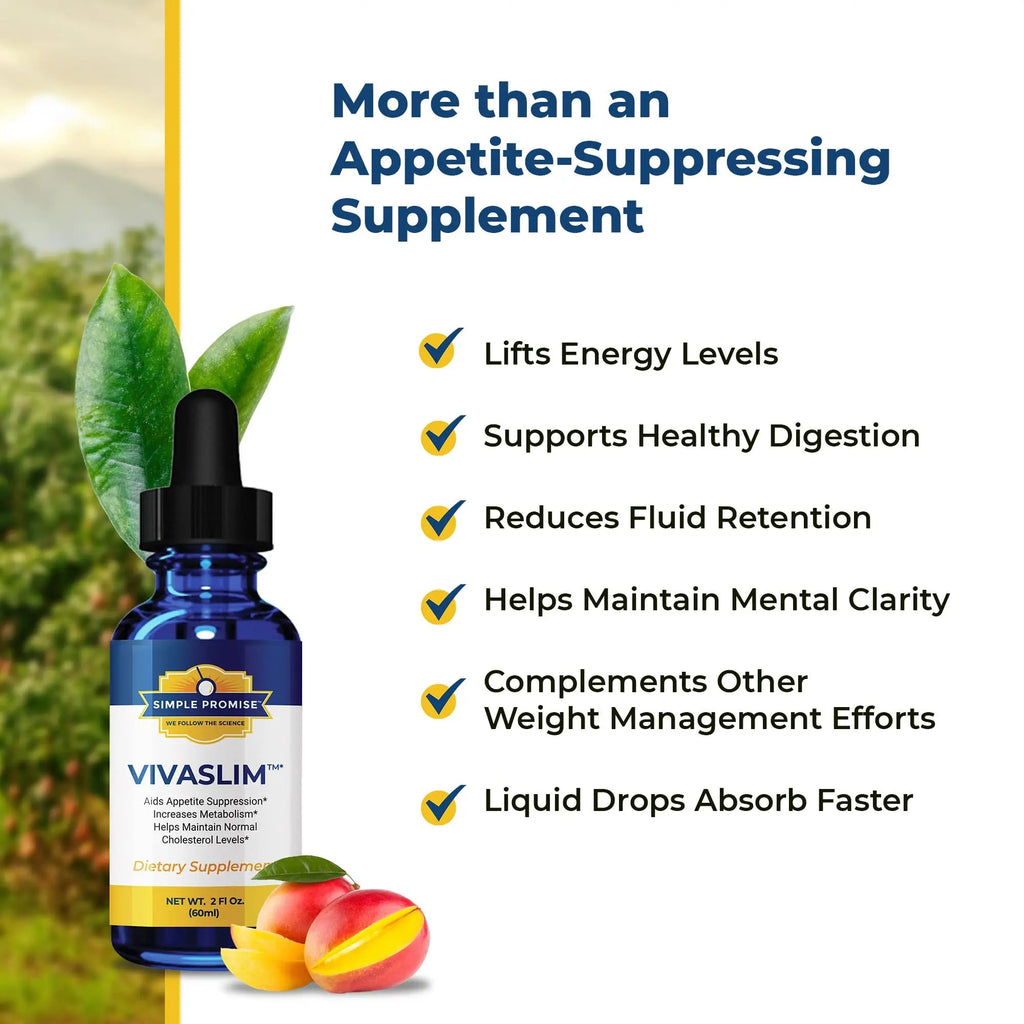 Simple Promise - VivaSlim - Natural Liquid Drops with African Mango, 2 fl oz Simple Promise Au supplements