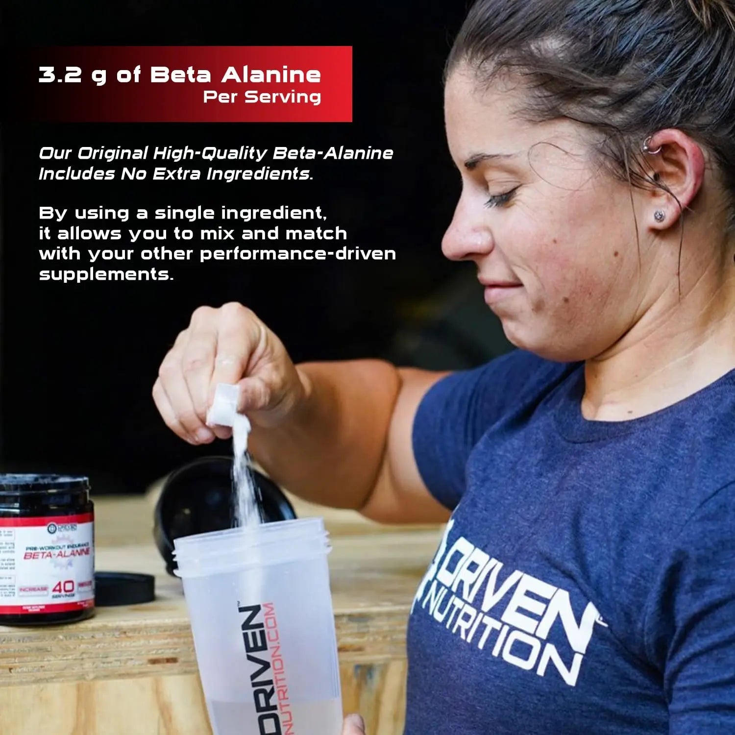 Driven Nutrition Beta Alanine, Unflavored - Preworkout Carnosine Booster for Physical Driven Nutrition Au supplements