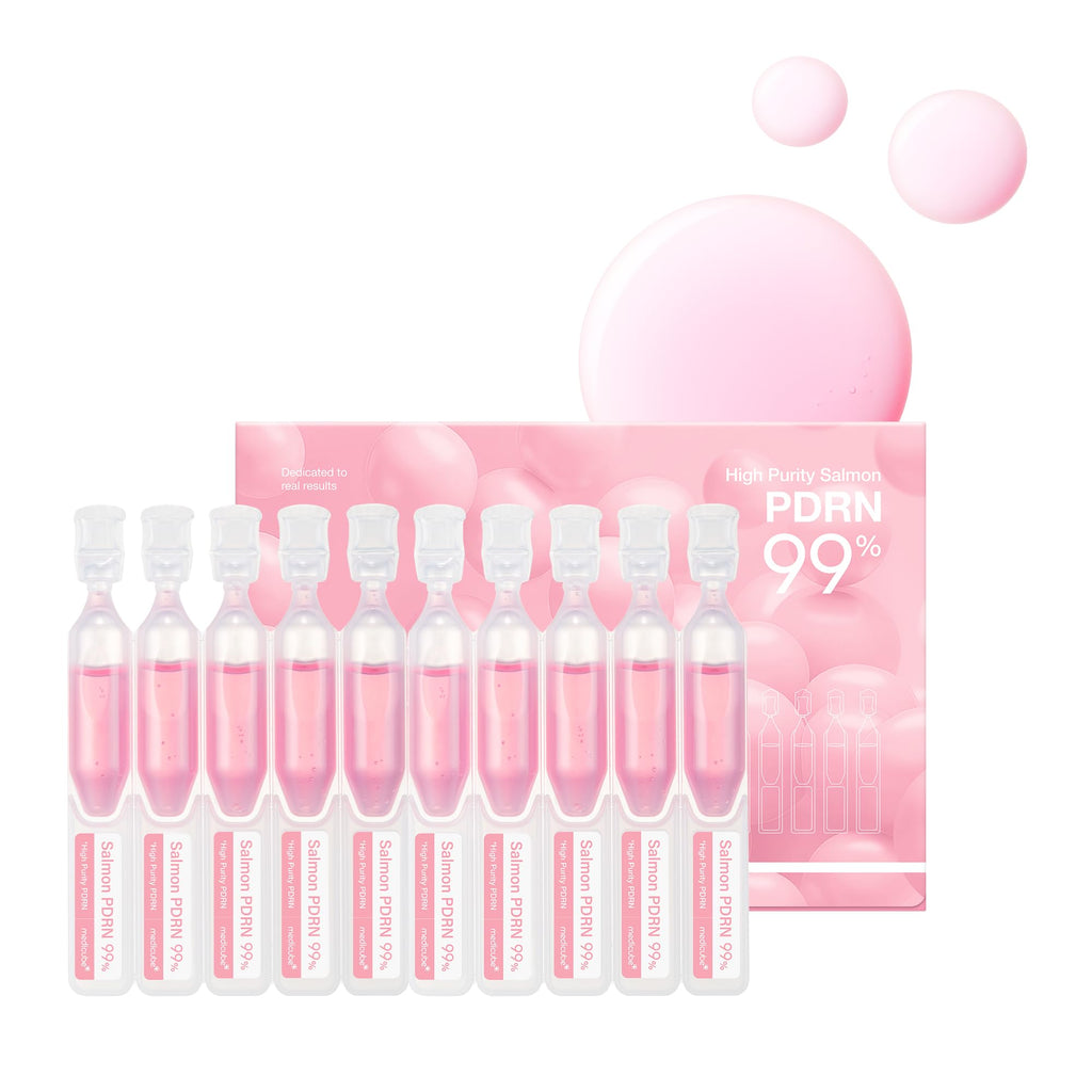 medicube Salmon DNA PDRN Pink One Day Serum | 99% Salmon DNA PDRN Intensive Ampoule, Collagen, Glutathione