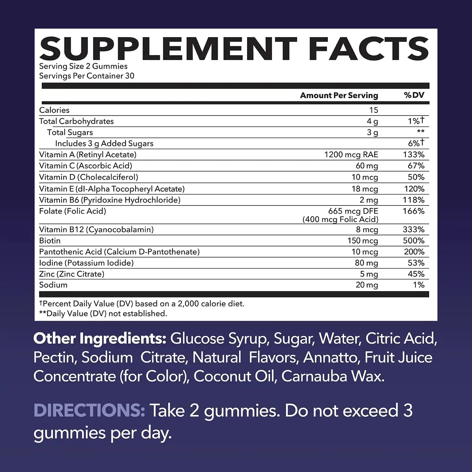 Multivitamin Gummies for Adults - Daily Gummy with Vitamin C, D, and Zinc for Men and Women - 60 Count - GLP-1 Nutritional Support HAVASU NUTRITION Au supplements