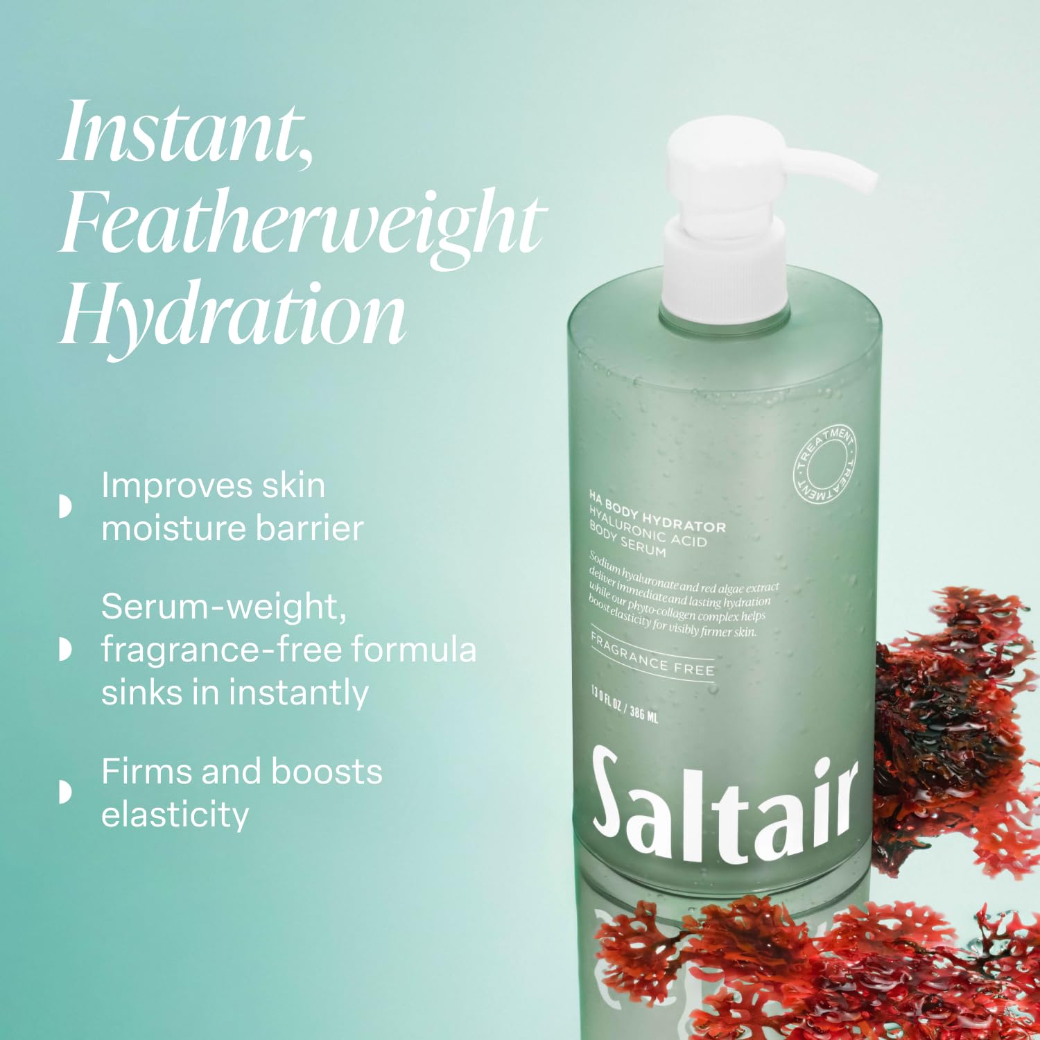 Saltair Hyaluronic Acid Body Serum – Hydrating Body Lotion for Smoother Looking Skin