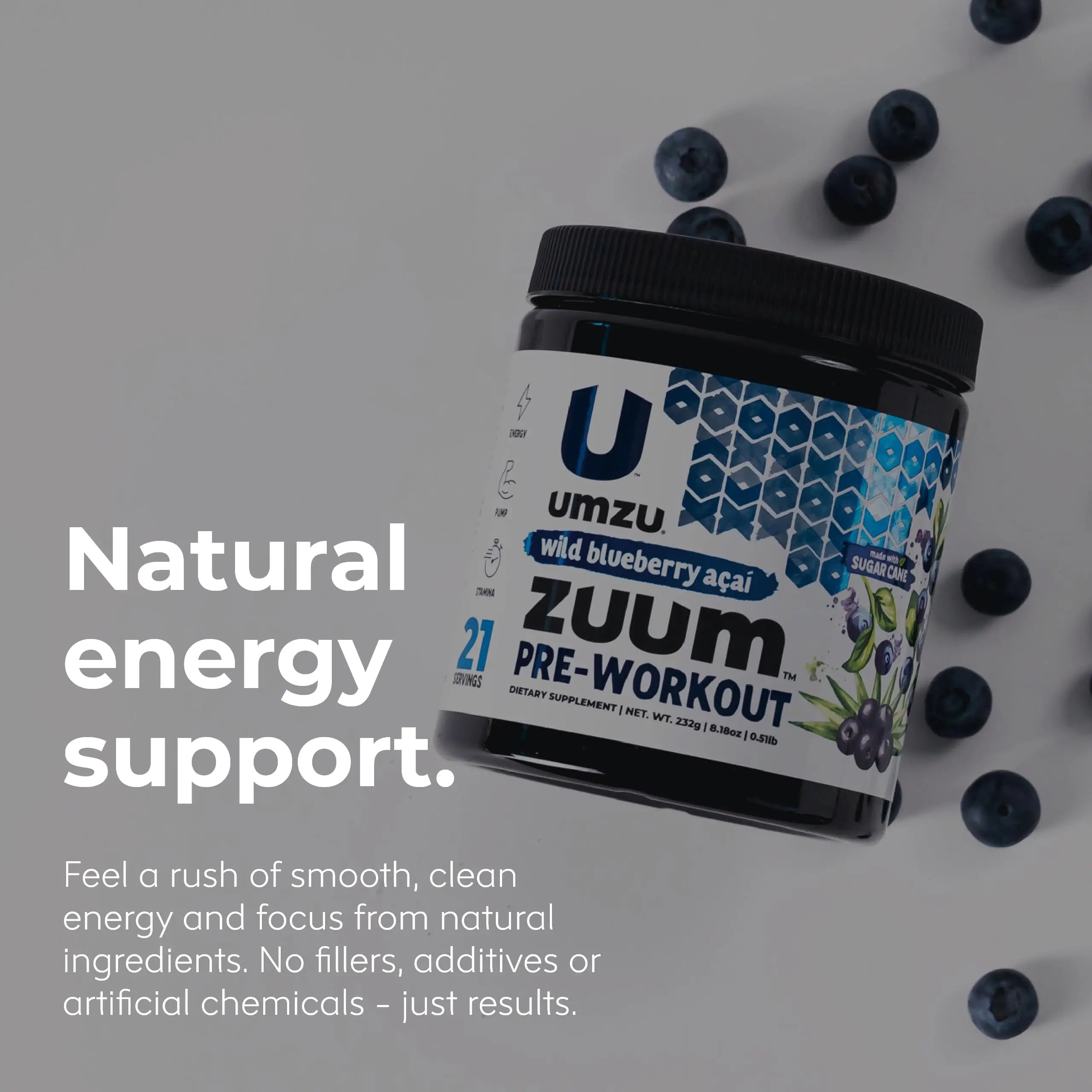 UMZU Zuum Pre-Workout Wild Blueberry Acai UMZU Au supplements
