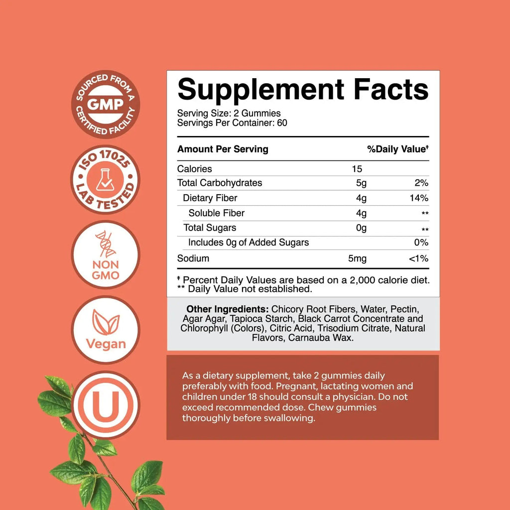 Sugar Free Fiber Gummies for Adults - High Fiber Supplement Gummies Vitamins for Adults Natures Craft Au supplements