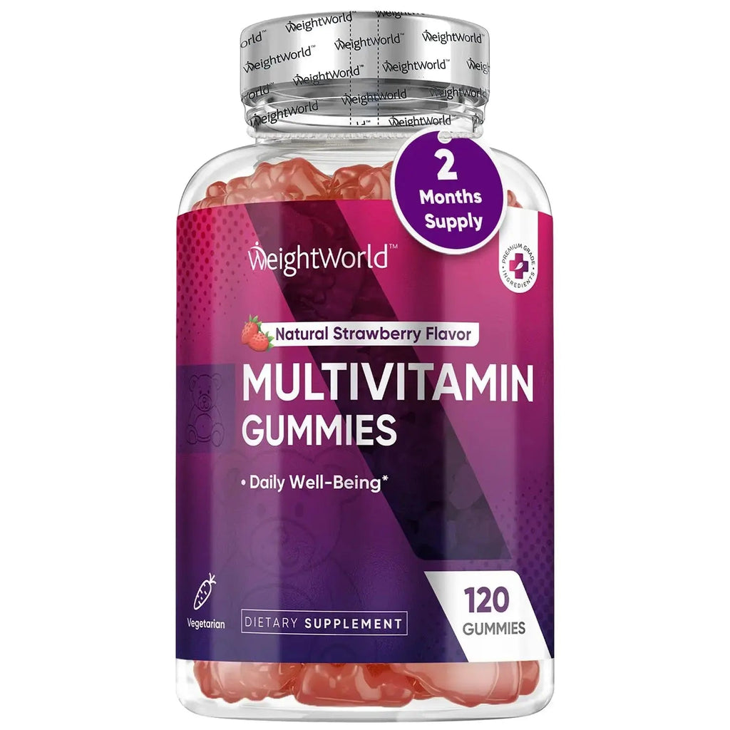 WeightWorld Adult Multivitamin Gummies for Women & Men of All Age - Halal-Suitable with Key Ingredients Like Vitamin A, C, D3, B6, B12 & Biotin WeightWorld Au supplements