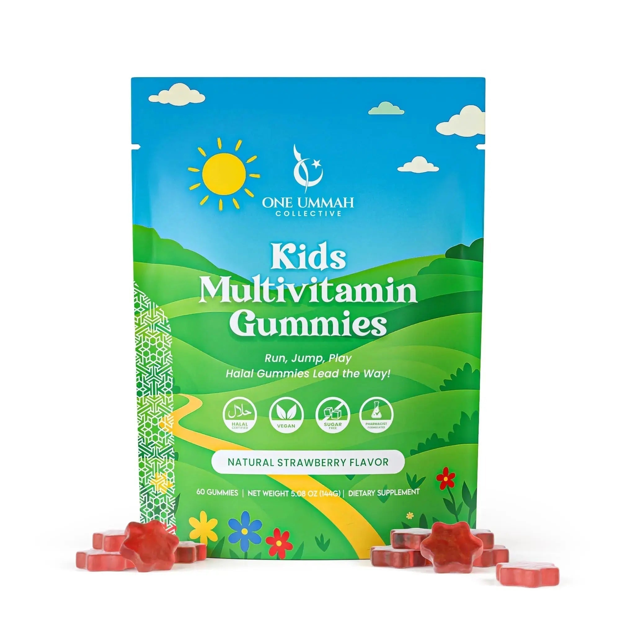 Halal Certified Kids Multivitamin Gummies - Sugar Free, Easy Digestion & High Absorption - Packed with Essential Nutrients One Ummah Au supplements