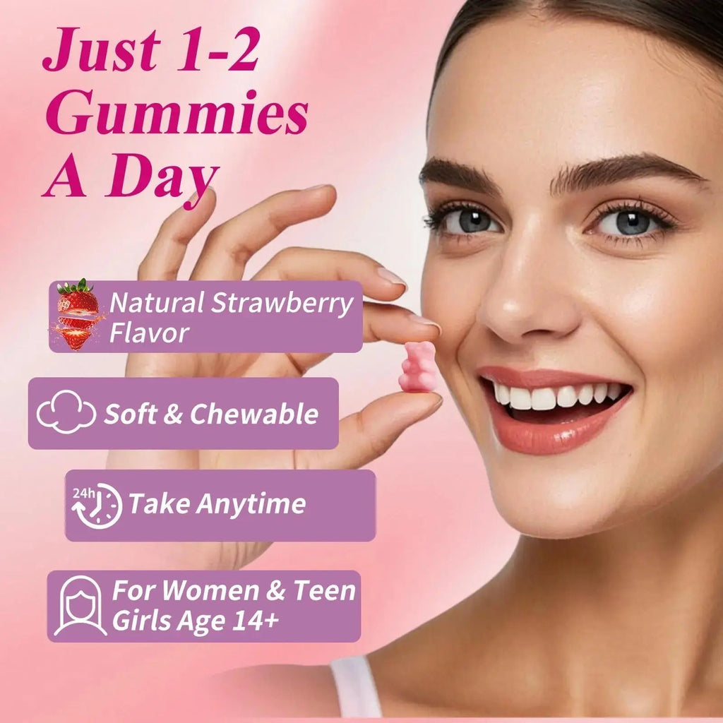 Vccvaa Sugar Free Multivitamin Gummies for Women 14+ with Iron, Inositol, Folate, Vitamins A C D3 E B12 K2, Herbal & Mineral Blend Vccvaa Au supplements