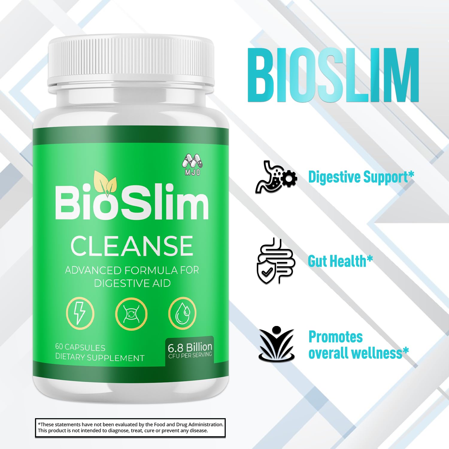 (3 Pack) Bioslim Cleanse Capsules, Official Bioslim Cleanse Supplement Pills with All Natural Ingredients, Advanced Active Health Lifestyle Formula with Premium Vitamins for Women & Men (180 Capsules) MJO Au supplements