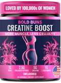 Bold Buns Creatine for Women – Booty Builder Supplement with Collagen & BCAA – Supports Muscle Development, Post-Workout Recovery, Skin Elasticity