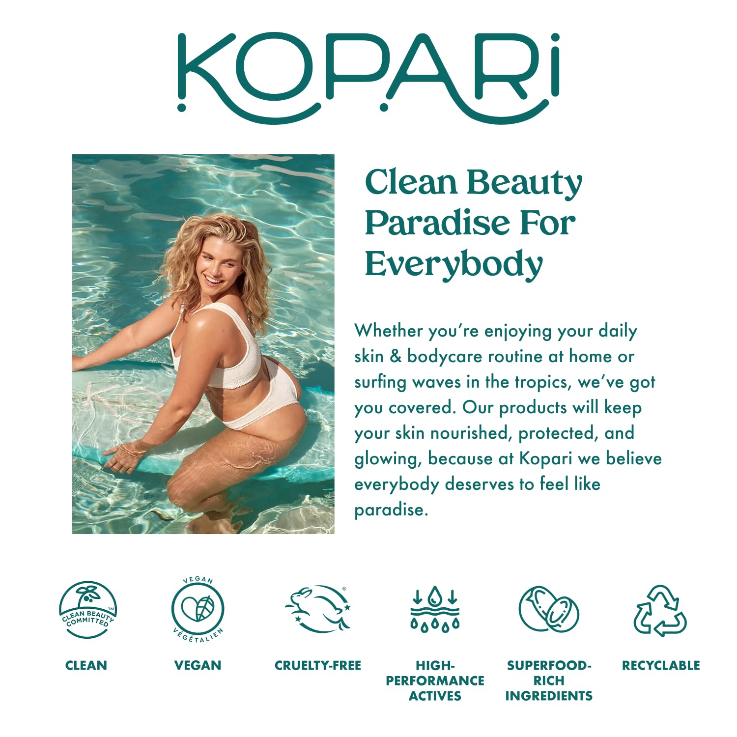 Kopari Rose Gold Sunglaze Sheer Body Mist Sunscreen SPF 42, Infused with Shimmering Body Oil, Hydrating Mist, Hydrates