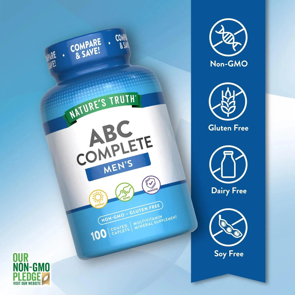 Nature's Truth Multivitamin for Men | with Iron, Vitamins A, C, D & E | 100 Caplets | Non-GMO & Gluten Free for Adults Nature's Truth Au supplements