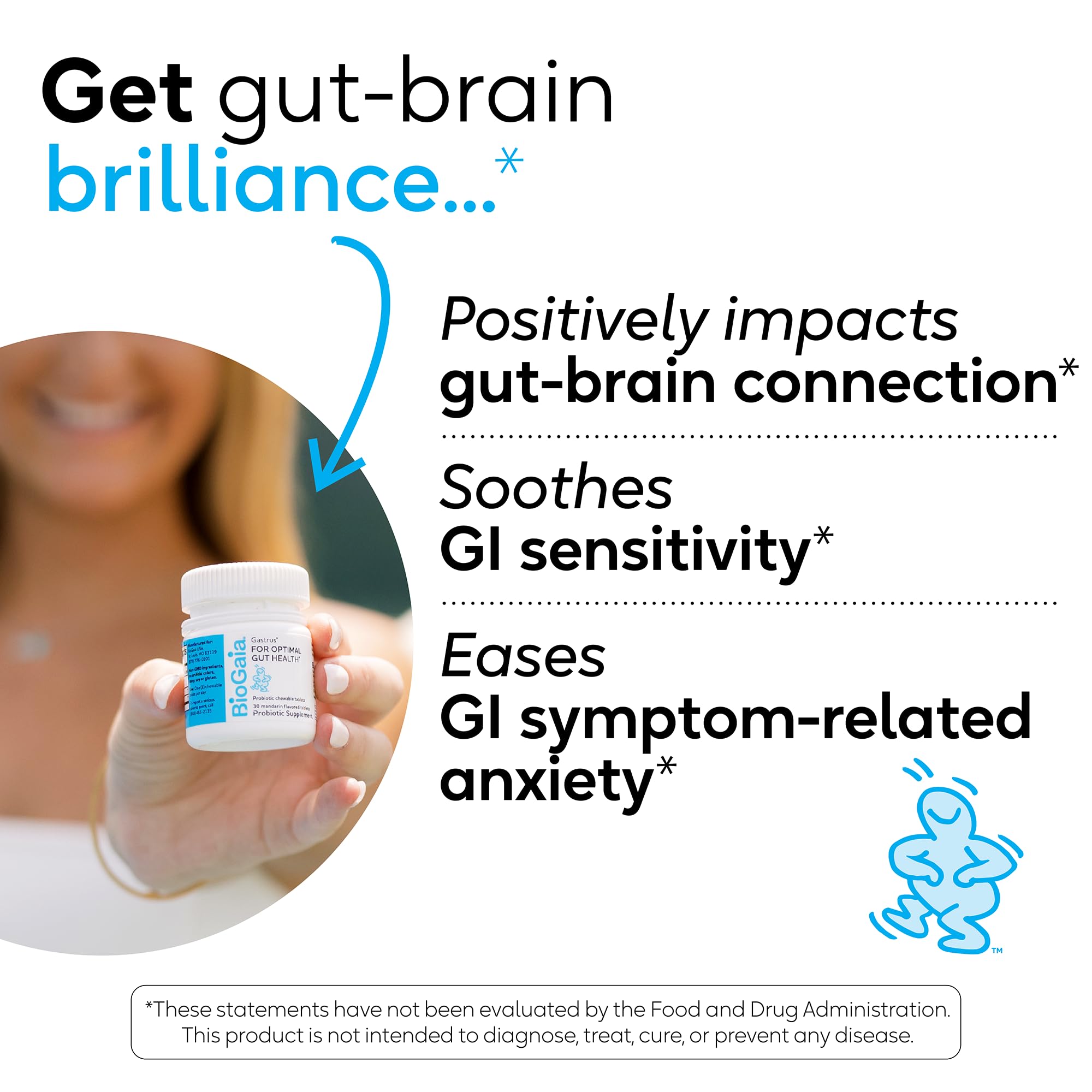 BioGaia Gastrus Gut Health Probiotic | Eases Abdominal Discomfort, Gas & Bloating | Promotes Regularity & a Healthy Gut | Contributes to a Balanced Microbiome | Backed by 30 Years of Research BioGaia Au supplements