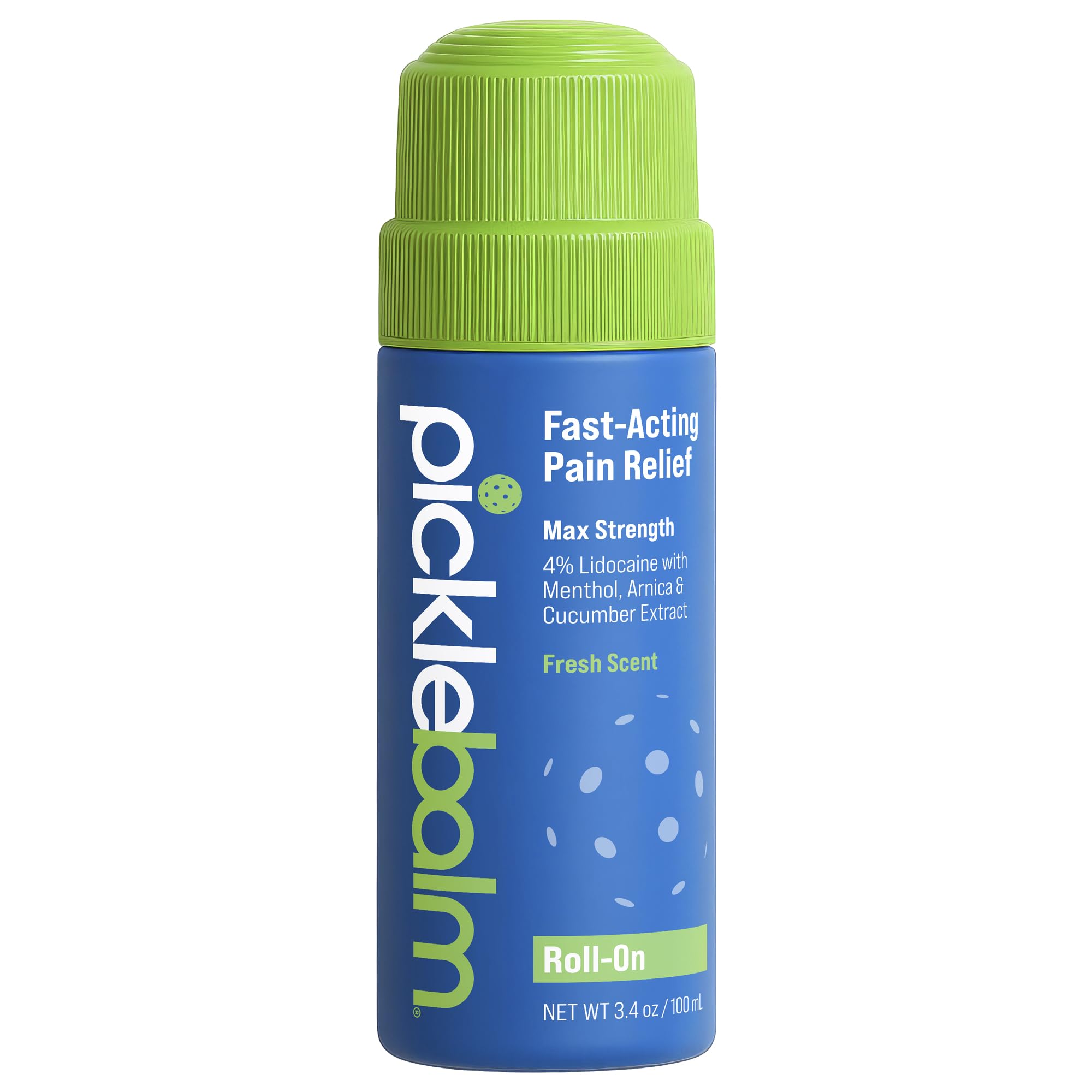 PickleBalm Pickleball In-Game Muscle Pain Relief Roll-On with 4% Lidocaine, Arnica, Menthol, Cucumber Seed Extract for Shoulders, Knees, Wrists, and More, 3.4oz Roll-On Applicator PickleBalm Au supplements