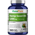 NusaPure Hemp Oil 1,000mg Per Serving, 180 Veggie Softgels, Non-GMO, Vegan NusaPure Au supplements