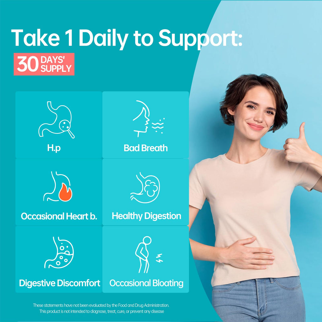 5-in-1 High Potency H. Pylori Probiotic, 1 Per Day - Supports Gastric Lining Integrity, Occasional Indigestion, Acid Comfort - Pylopass Lactobacillus Reuteri, Gluten Free, Vegan, 30ct, Made in Germany purmeo Au supplements