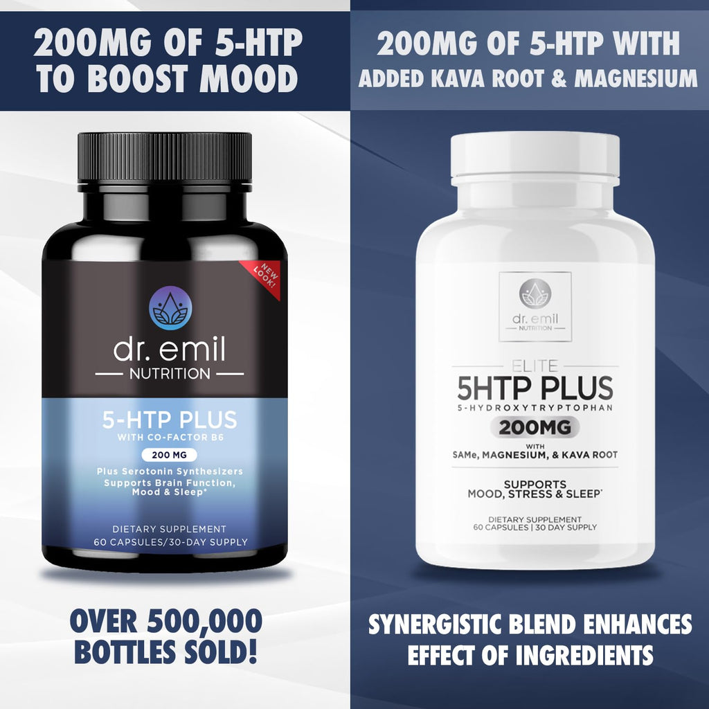 200 MG 5-HTP Elite with Kava Root Extract, Magnesium & SAM-e to Maintain Normal DR EMIL NUTRITION Au supplements