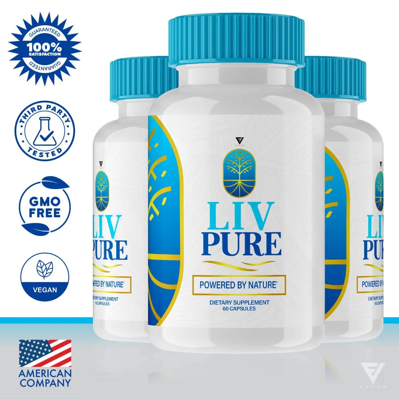 (3 Pack) Liv Pure Pills, Livpure Liver Detox Cleanse Management Capsules Advanced Formula Supplement Fyvus Au supplements
