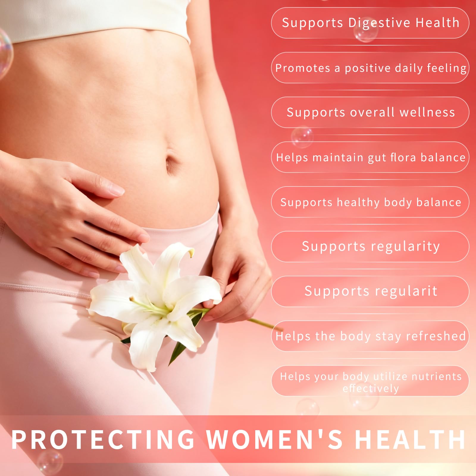 Taeci Vaginal Probiotic Gummies for Women – 5 Billion CFU with Prebiotic & Cranberry Extract – Supports pH Balance, Healthy Odor & Gut Health