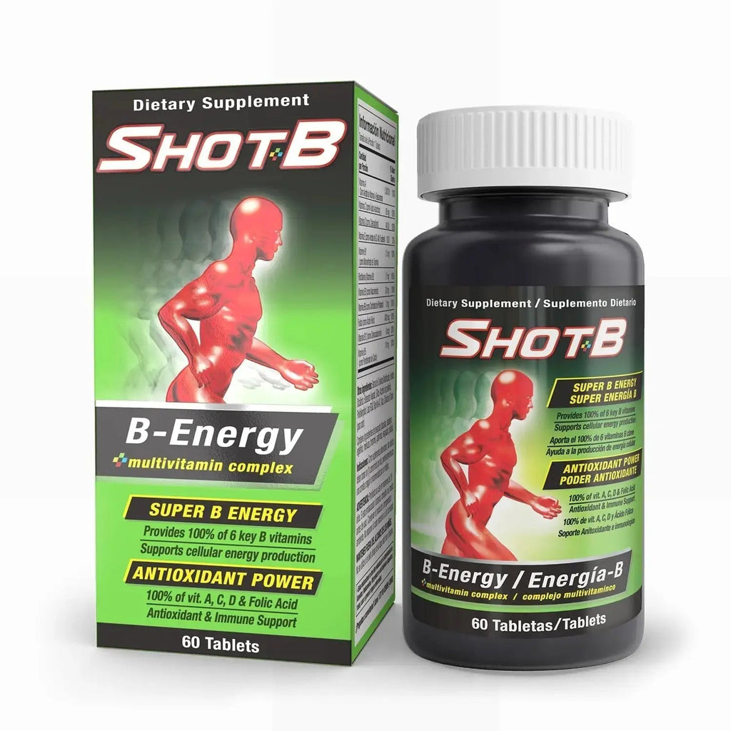 Shot B Multivitamin Complex, B-Energy, Vitamin B Complex with Antioxidant Support, B Complex Vitamins with A, C, D, E & Folic Acid Shot B Au supplements