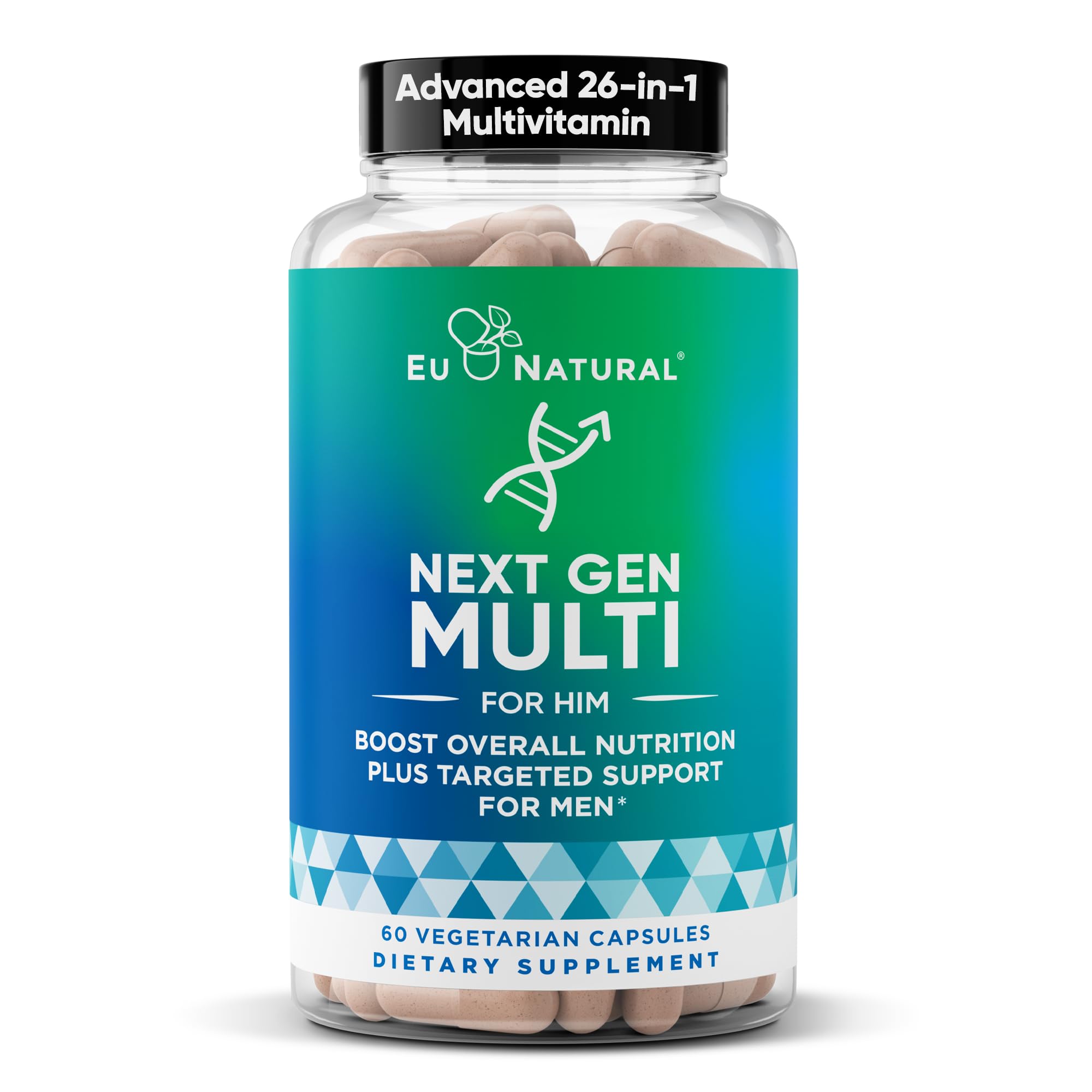 Next Gen Multi for Him Advanced Men’s Multivitamin Supplement - 26-in-1 Multiblend for Beard & Hair Growth, Men’s Reproductive Health, Metabolism, Heart, Skin,
