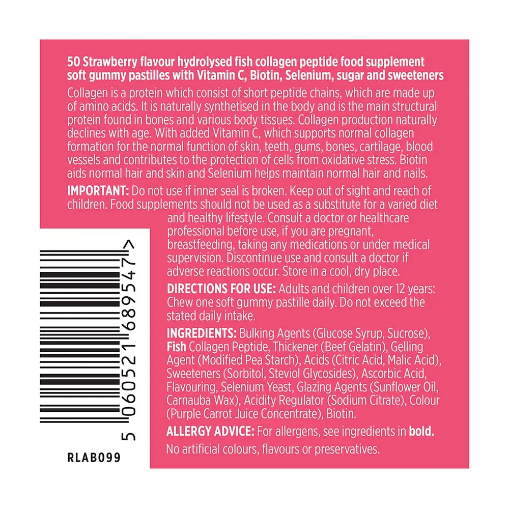 Vitawell Collagen Total Beauty Gummies | 50 Strawberry Flavour Gummies Vitawell Au supplements