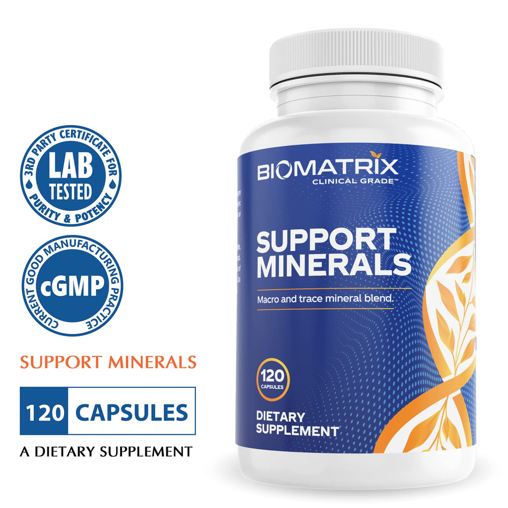 BioMatrix Mineral Supplement for Men and Women, Chelated Minerals | Iron-Free, Calcium, Magnesium, Copper, Zinc, Vitamin D, Iodine | Veggie Caps, 30-Day Supply BioMatrix Au supplements
