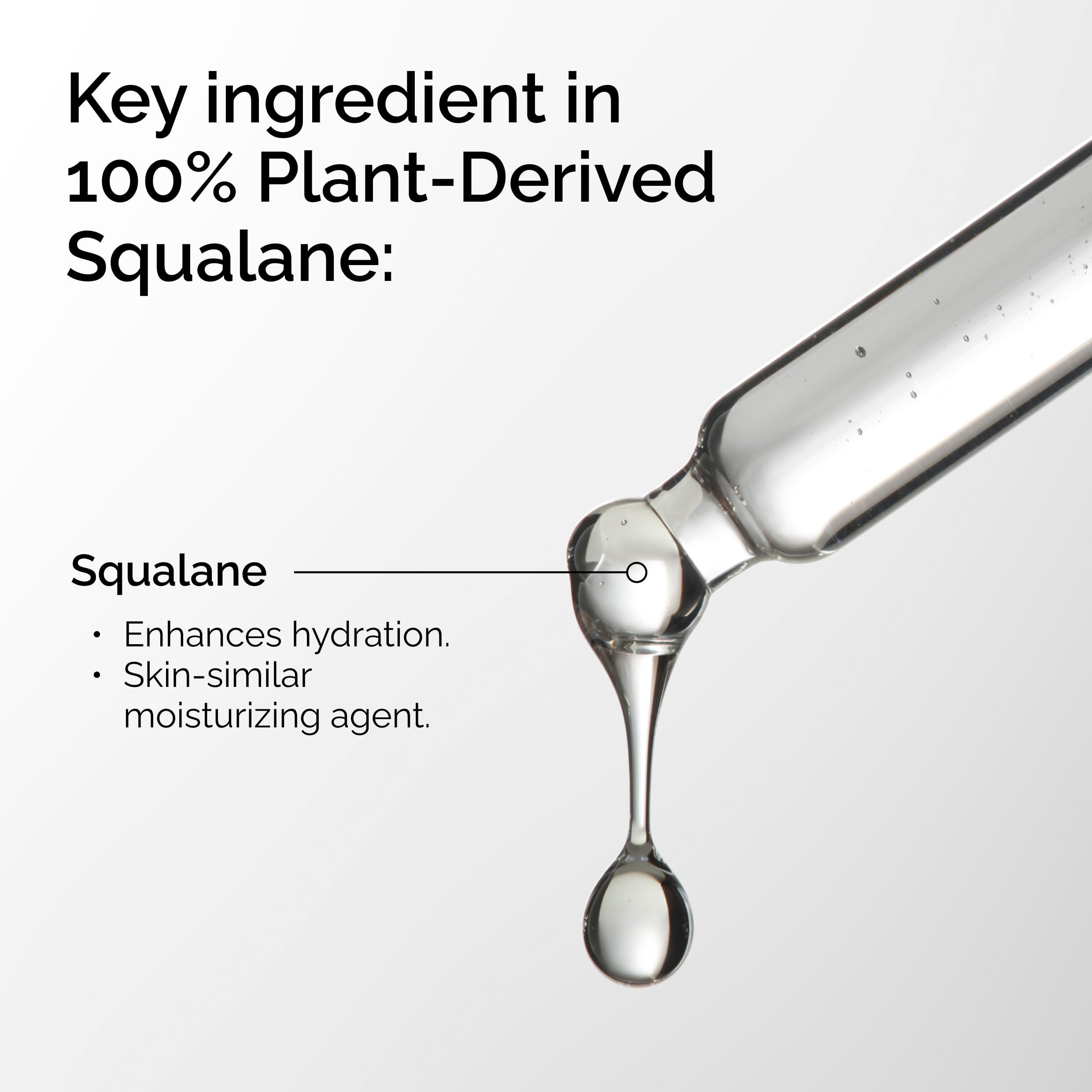 The Ordinary 100% Plant-Derived Squalane, for Skin and Hair, Lightweight Hydration, and Moisture Barrier Support, 1 Fl Oz