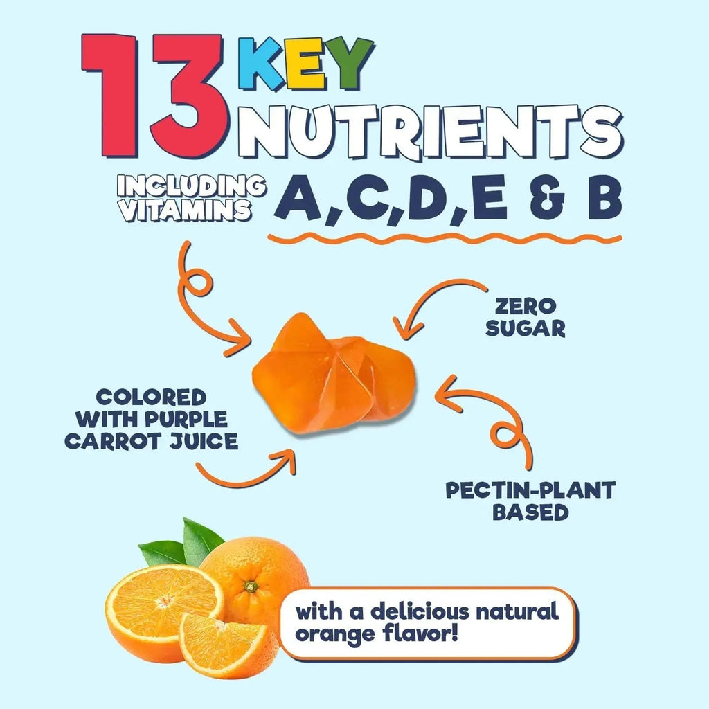 Kids Multivitamin Gummies - Improved Sugar-Free Formula - 100% Daily Folate, Kids Vitamins with Essential Vitamins A, C, D3, E, B6, B12 Nature's Nutrition Au supplements