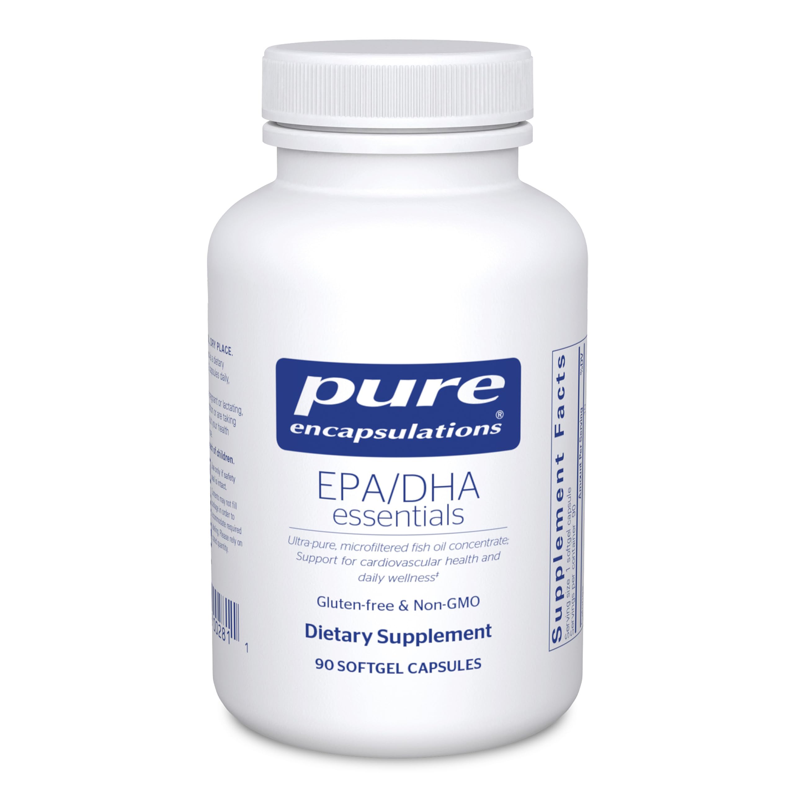 Pure Encapsulations EPA/DHA Essentials - Fish Oil Concentrate Supplement to Support Cardiovascular Health - Premium EPA & DHA Supplement