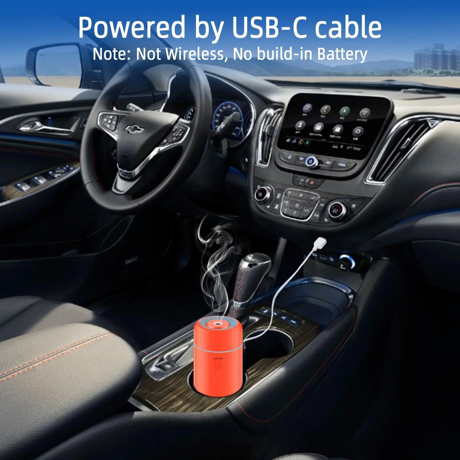 CHOUWEEK Car Essential Oil Diffuser, Mini Portable Air Diffuser for Aromatherapy, Small USB CHOUWEEK Au supplements