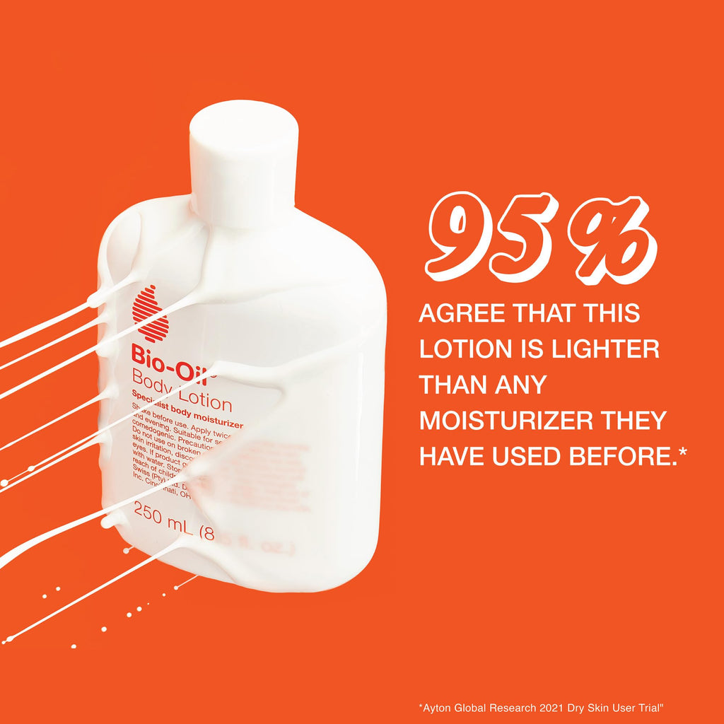 Bio-Oil Moisturizing Body Lotion for Dry Skin, Ultra-Lightweight High-Oil Hydration, with Jojoba Oil, Rosehip Oil