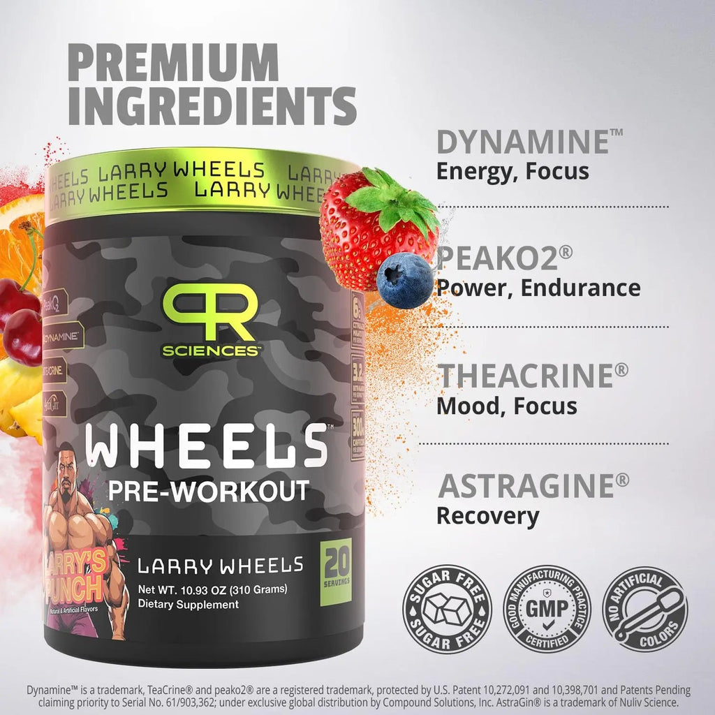 Larry Wheels' Pre Workout - Energy Drink Powder - Pre Workout Powder for Men & Women PR Sciences Au supplements