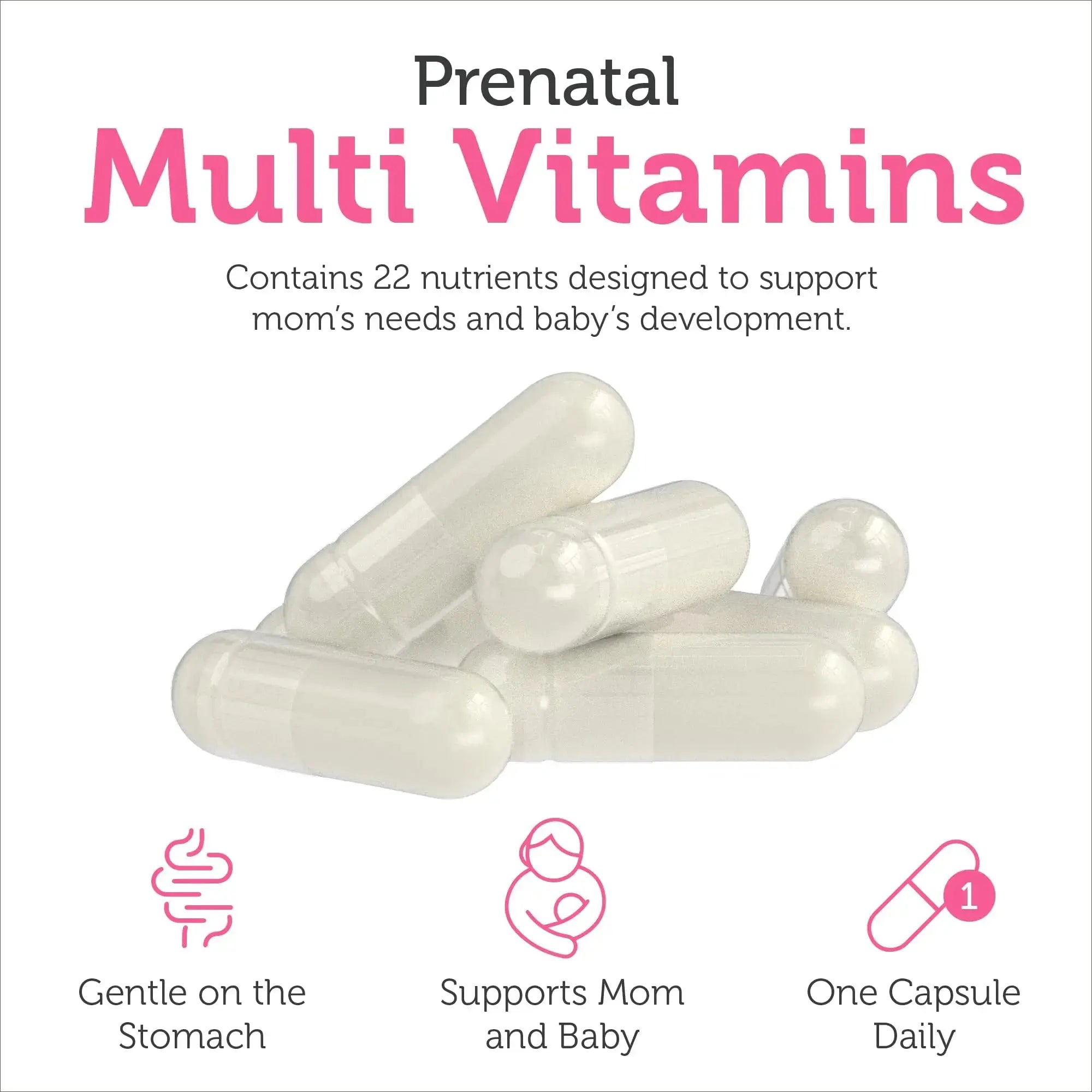 Zahler - Total One Prenatal Vitamins for Women (120 Count) Daily Multi Vitamin Prenatals with Folic Acid, Iron, Zinc Zahler Au supplements