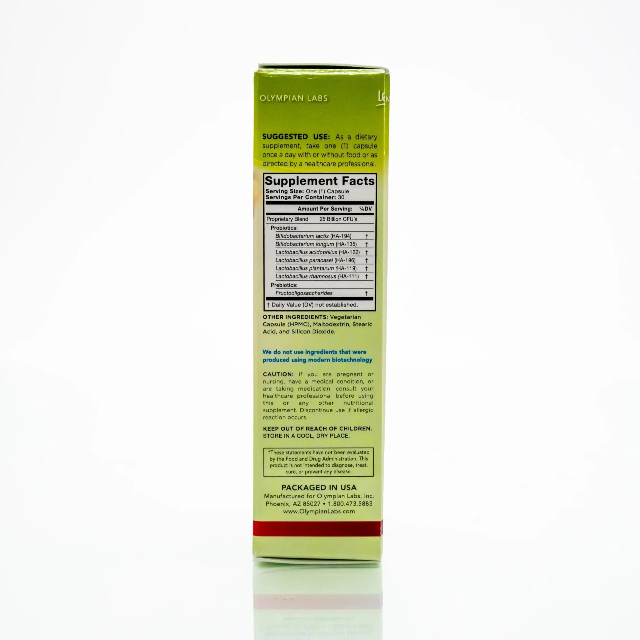 Olympian Labs Complete Prebiotic and Probiotic Supplement - 25 Billion Live Shelf Stable Cultures - 30 Vegetarian Capsules Olympian Labs Au supplements