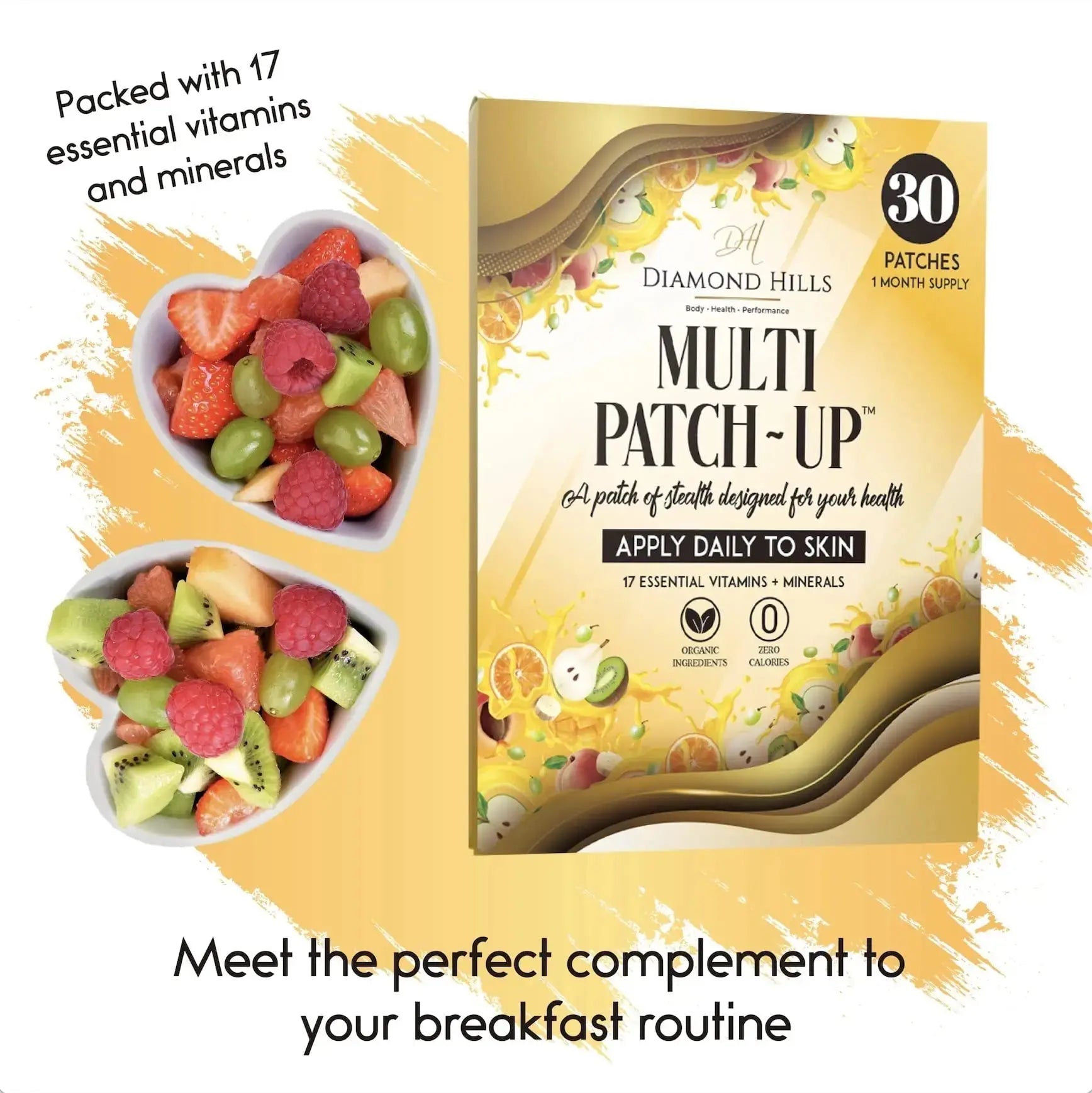 Diamond Hills Multi Patch-Up – 30ct Daily Patches – No Calories & Sugar Free Diamond Hills Au supplements