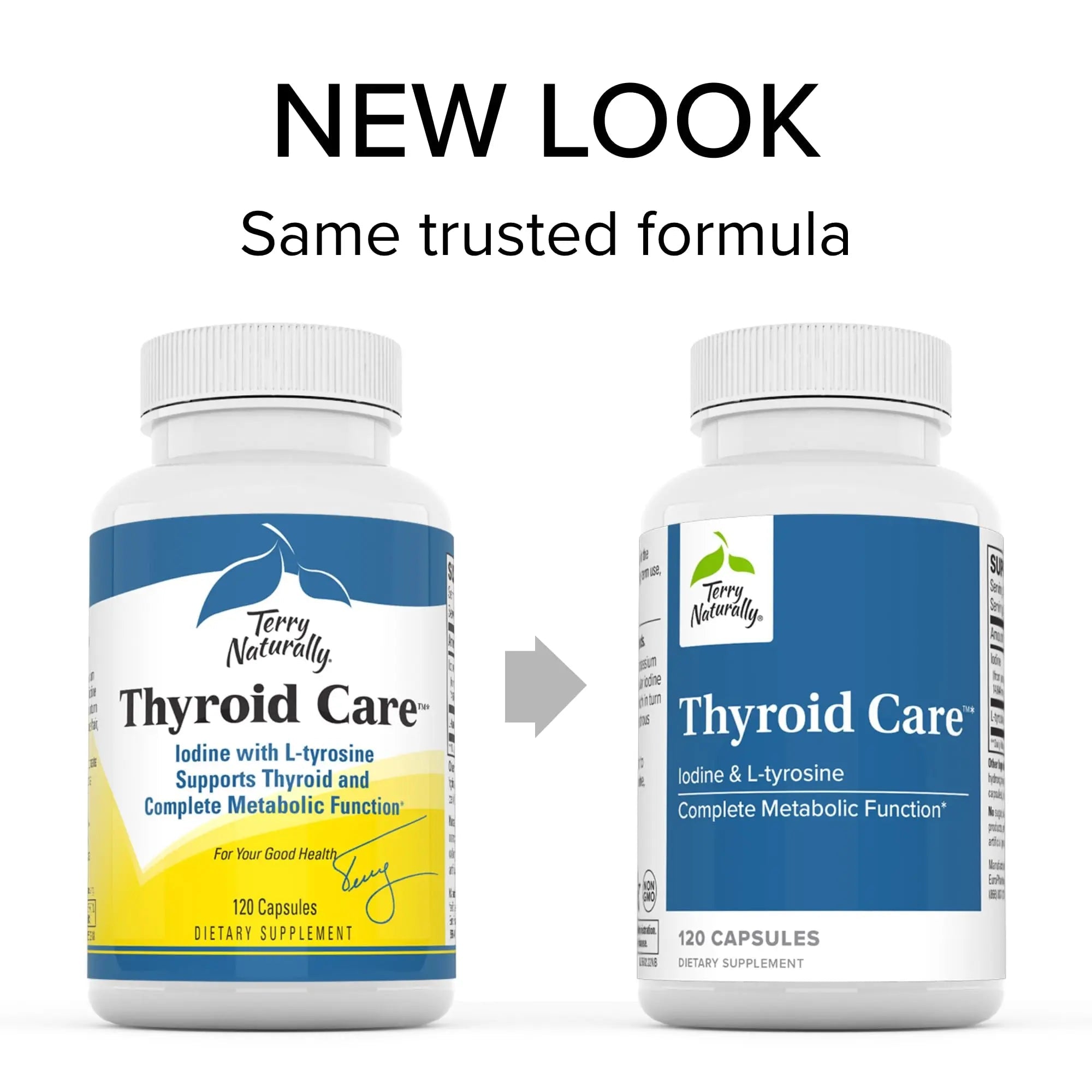 Terry Naturally Thyroid Care - 120 Capsules - Complete Metabolic Function - with Iodine Terry Naturally Au supplements