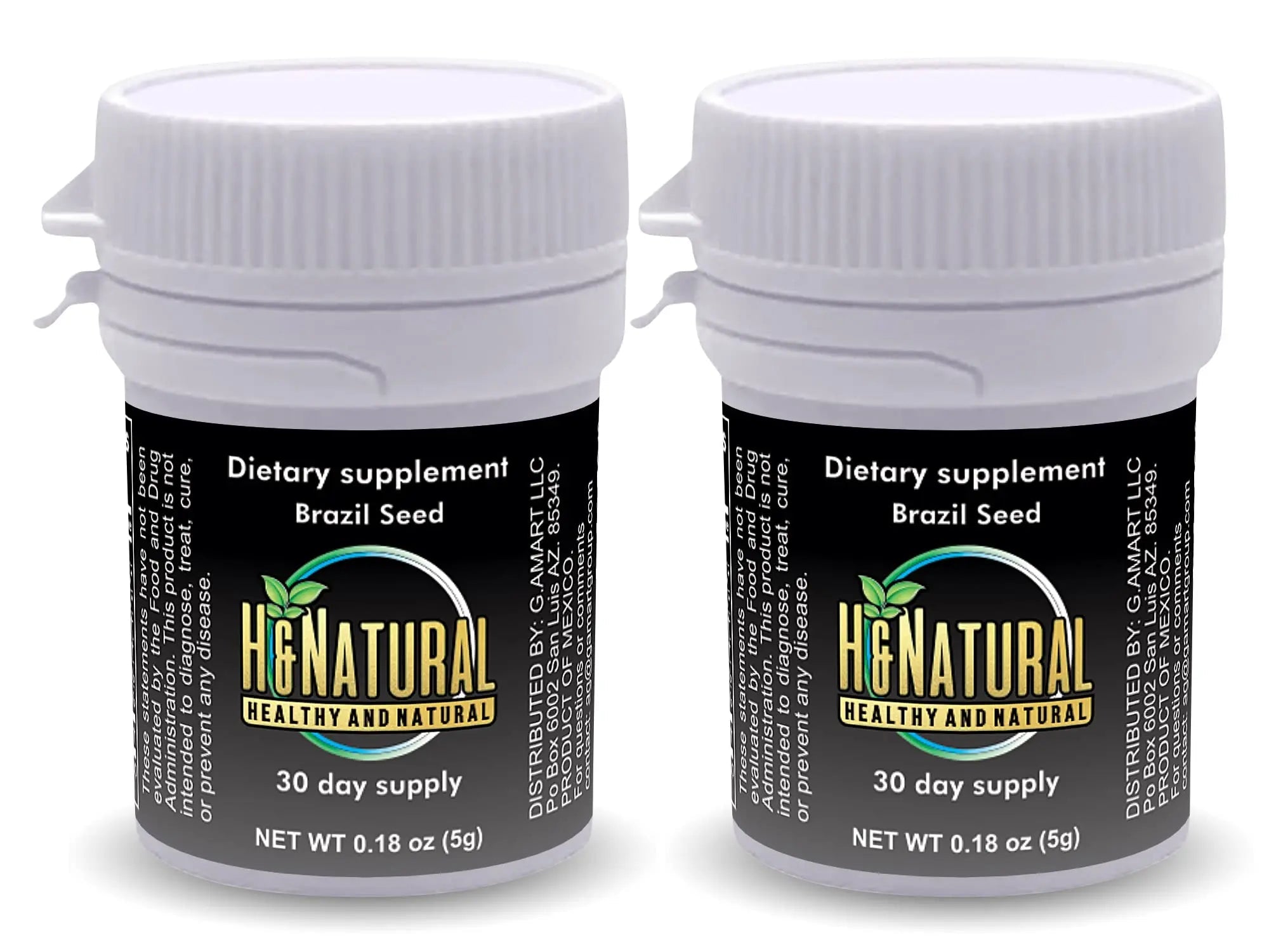 H&Natural 2 Pack! Brazil Seed Dietary Supplement 60 Pieces, Pure Natural Semilla de Brasil H&Natural Au supplements