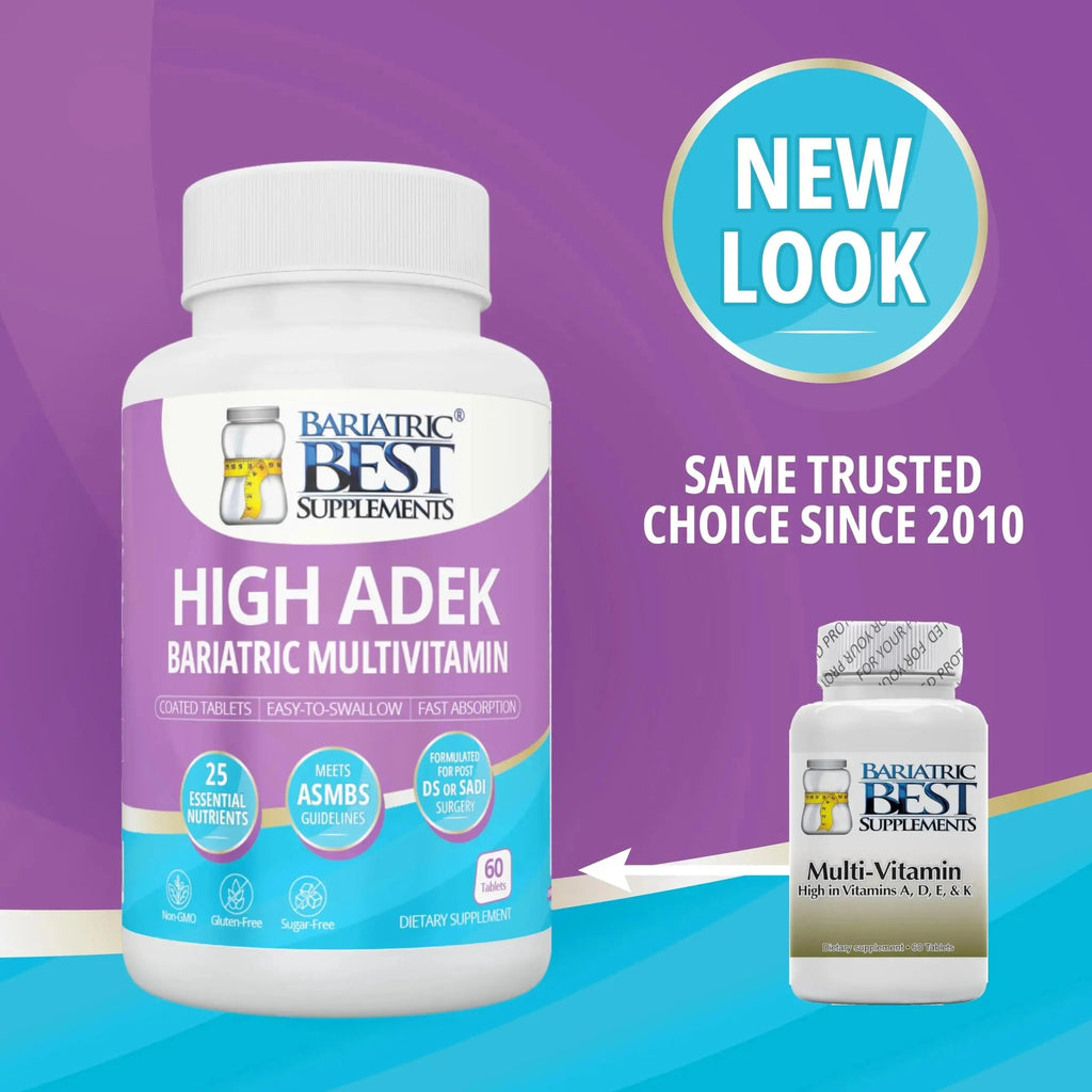High A D E K Bariatric Multivitamin for Post DS/SADI Surgery, 25 Essential Nutrients for Post-Weight Loss Surgery, 60 Tablets Bariatric Best Supplements Au supplements