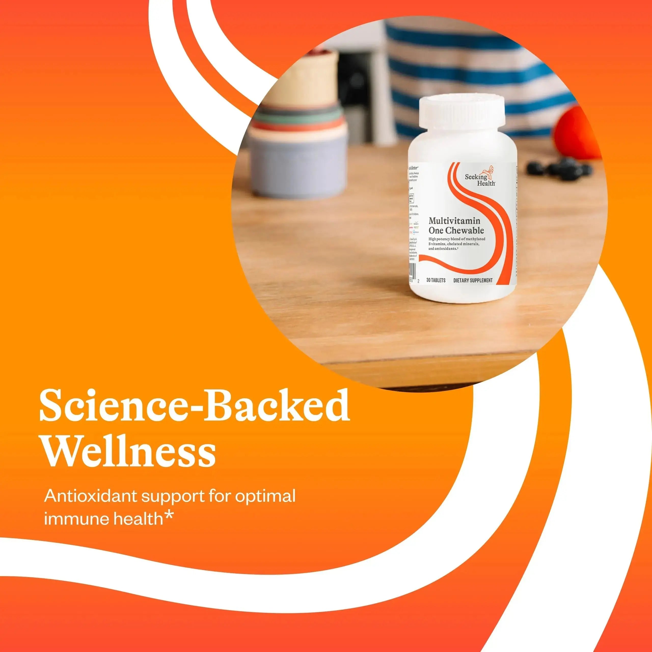 Seeking Health Optimal Multivitamin Chewable - Immune Support Supplement with L-5-MTHF, Vitamin B12 & Vitamin D3 - Multivitamin with Antioxidant Ingredients Seeking Health Au supplements