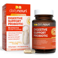 Daily Nouri Digestive Support Probiotics for Women & Men | Bloating & Gas Relief | 3 Clinically Studied Strains + Omega | 30-Day Supply